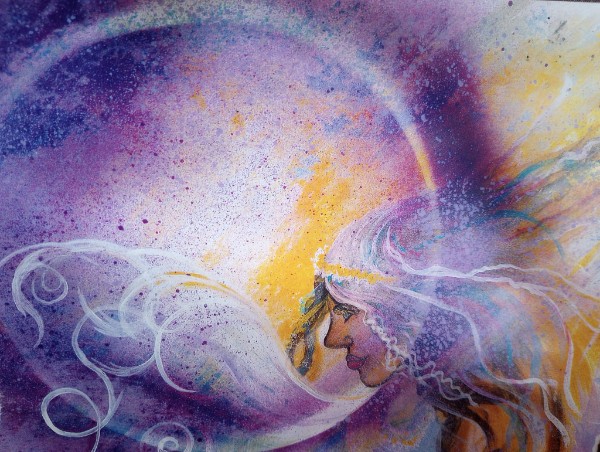 Moon Goddess — Original Watercolor Painting